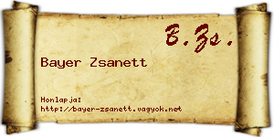 Bayer Zsanett névjegykártya
